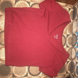 Maroon cropped top
